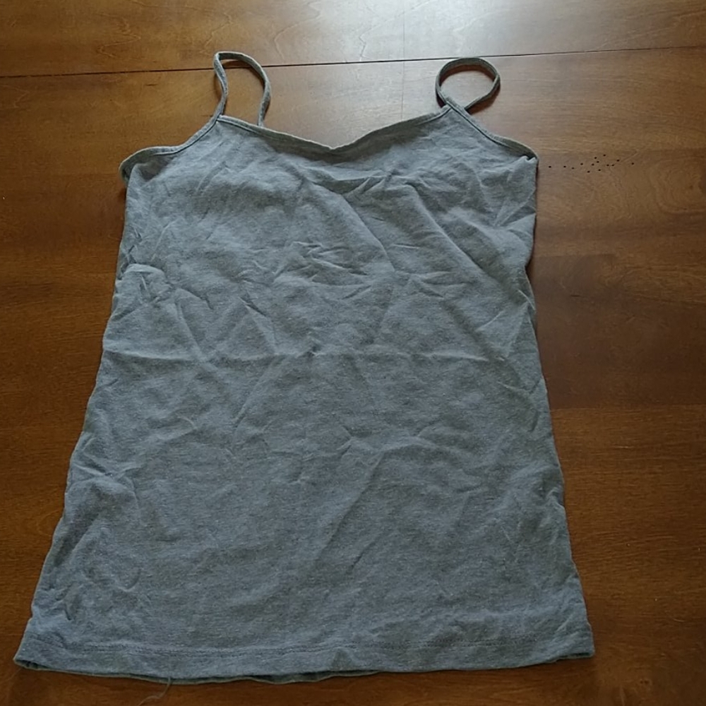 Gray spaghetti strap tank